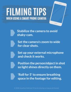 Smart Phone Filming Tips